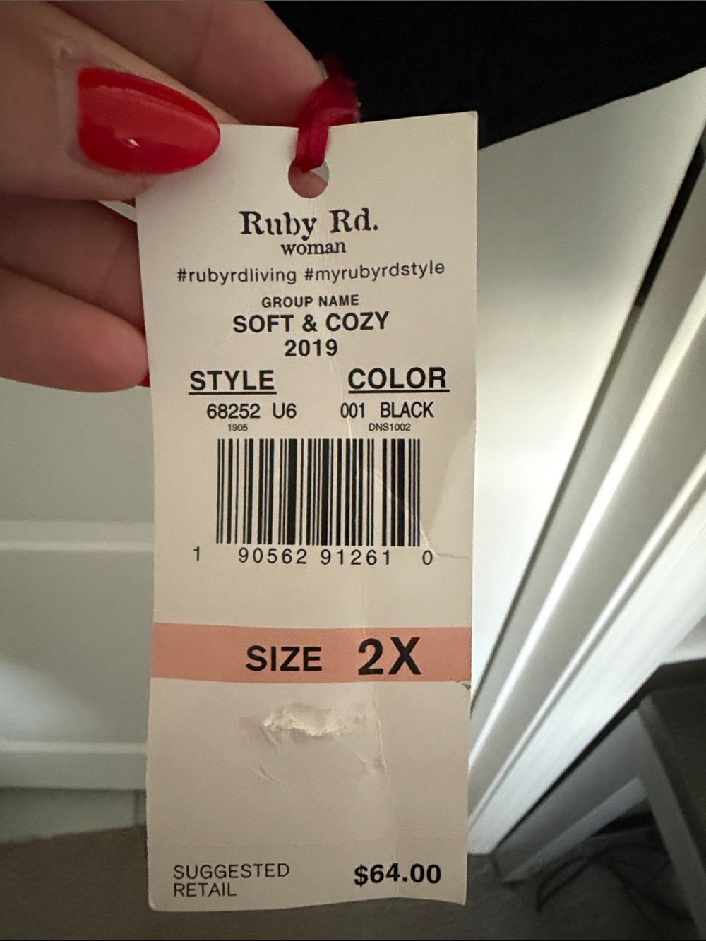Ruby Rd. Black Sherpa Snap-Placket Pullover - Picture 3 of 4